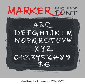 Hand drawing alphabet. Vector illustration