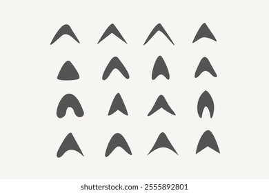Hand drawing arrow set collection vector