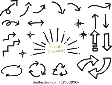 hand drawing arrow symbol set