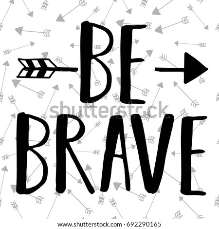 Hand drawing arrows print design with slogan. Vector illustration design for fashion fabrics, textile graphics, prints.	