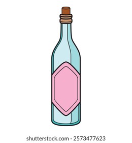 Hand Drawing Art of Jin Bottle Design