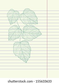 Hand drawing autumn leaf vector eps 8