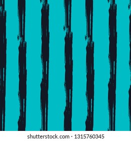Hand drawing, background. Trendy seamless pattern. Stylish vertical strip. Brush strokes, stains. Interesting textures. Black and blue