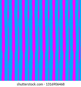 Hand drawing, background. Trendy seamless pattern. Stylish vertical strip. Brush strokes, stains. Interesting textures. Blue and pink neon