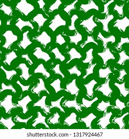 Hand drawing, background. Trendy seamless pattern. Stylish intricate pattern. Brush strokes, stains. Interesting textures. Green and white