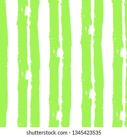 Hand drawing, background. Trendy seamless pattern. Stylish vertical strip. Brush strokes, stains. Interesting textures. Light green neon and white