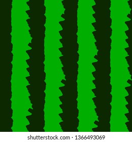 Hand drawing, background. Trendy seamless pattern. Stylish vertical strip. Brush strokes, stains. Interesting textures. Wide green stripes, watermelon