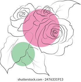 Hand drawing backgroundwer vector and white b