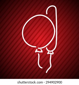 hand drawing balloon icon vector