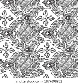 Hand Drawing Batik Indonesia 