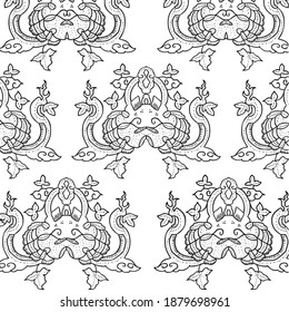 Hand Drawing Batik Indonesia Stock Vector (Royalty Free) 1879698961 ...