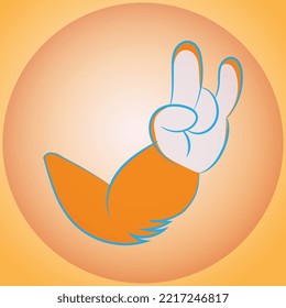 Hand drawing behind a glass circle, Suitable for logos, pamphlets, nameplates, background images
