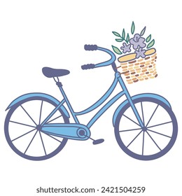 dibujo manual de la bicicleta, ilustración vectorial.