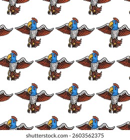 hand drawing bird pattern design