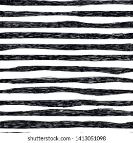 Hand drawing black-and-white striped pattern
