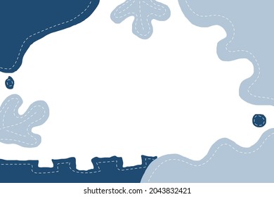 Hand drawing blue jean color background, vector illustration.