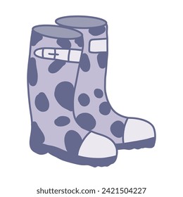 Dibujo manual de botas, ilustración vectorial.