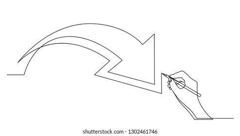 hand drawing business concept sketch of arrows