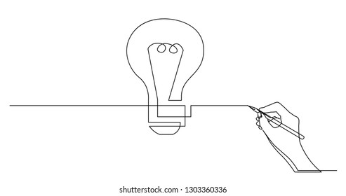 hand drawing business concept sketch of light bulb