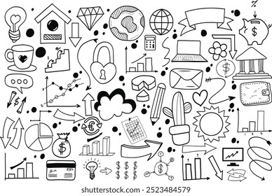 Hand Drawing Business Elements Illustration