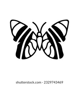 Hand drawing butterfly in black and white, suitable for butterfly logos, butterfly silhouettes.