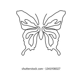 hand drawing butterfly outline doodle vectors