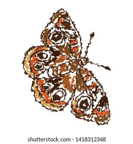 Hand drawing butterfly, vector illustration
