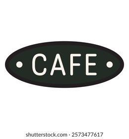 Hand Drawing of Cafe Sign with Charming Details