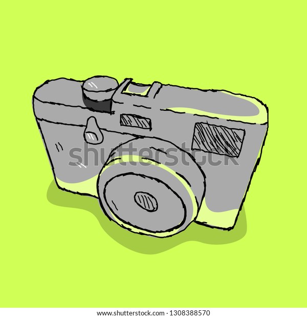 Hand Drawing Camera Ilustration Stock Vector Royalty Free Shutterstock