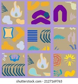 cartas de dibujo a mano. Patrón Doodle. Gráficos. Textura abstracta. Aislado. Vector