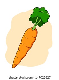 Hand drawing of a carrot, vector illustration