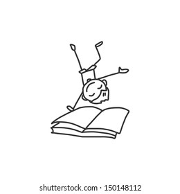 hand drawing cartoon back to school