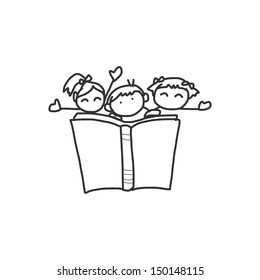 hand drawing cartoon back to school