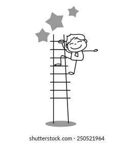 hand drawing cartoon business concept illustration