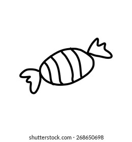 hand drawing cartoon candy