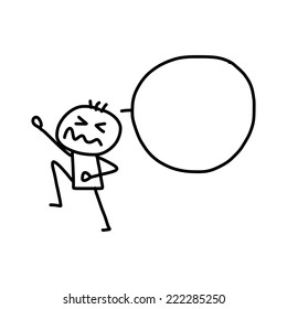 hand drawing cartoon character concept tough business