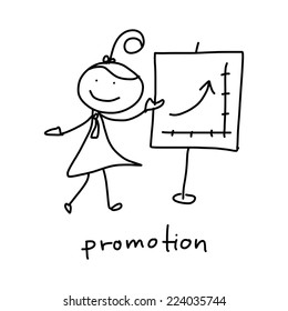 hand drawing cartoon character concept happy business