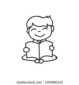 hand drawing cartoon character happy kids, boys, abstract people vector illustration. eps10