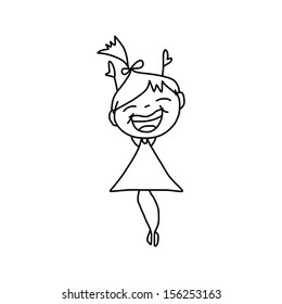 hand drawing cartoon character happy people