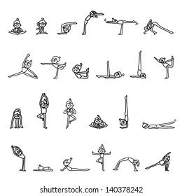 Yoga Pose Cartoon Images Stock Photos Vectors 