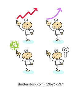 hand drawing cartoon characters creativity for presentation
