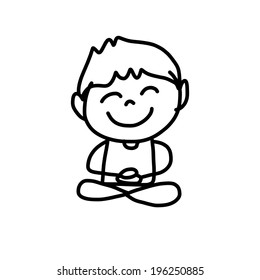 hand drawing cartoon concept happy kids mediation