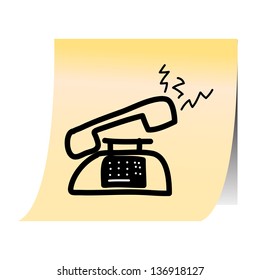hand drawing cartoon on paper note stickers eps10