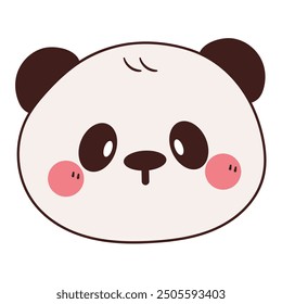 Dibujo a mano de dibujos animados panda. lindo dibujo de animales, doodle, pegatina