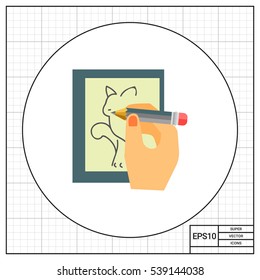 Hand Drawing Cat Icon