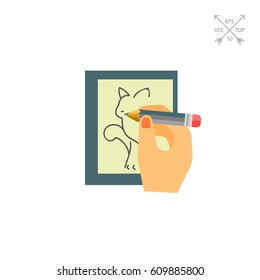 Hand Drawing Cat Icon