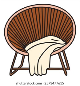 Hand Drawing Chair with Pillows Art Book