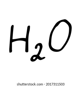 hand drawing, chemical formula, design element on a school theme