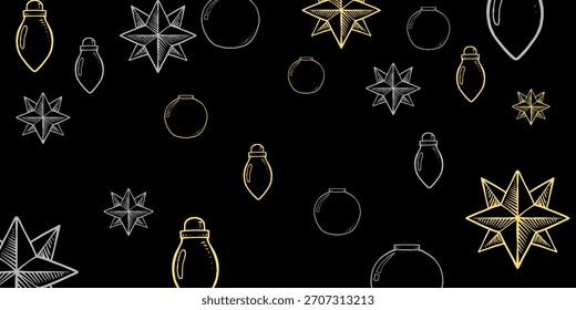 Elemento de Natal desenho da mão, fundo natal, rabiscar, vetor