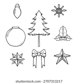 Elemento de Natal desenho da mão, fundo natal, rabiscar, vetor